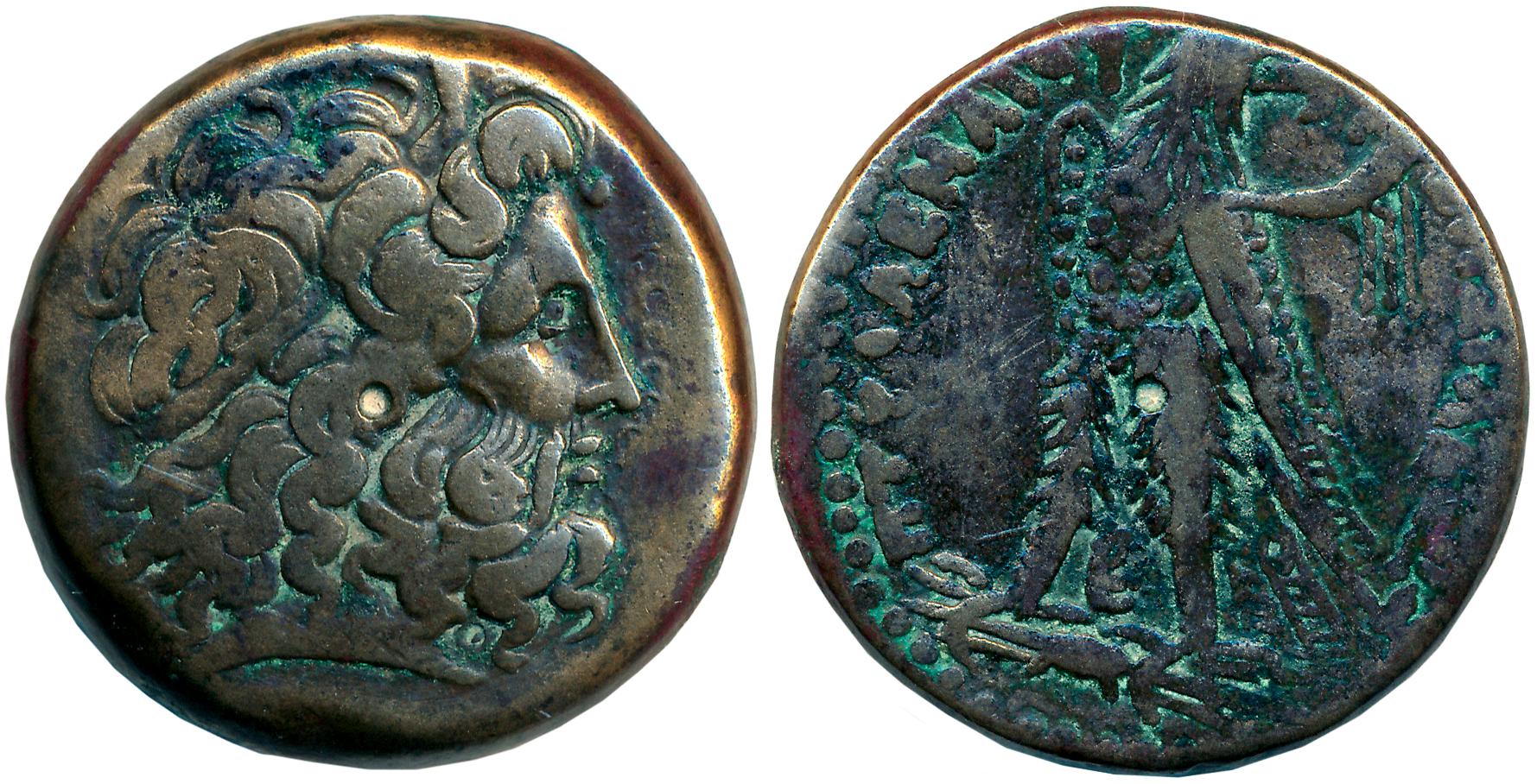 Ptolemaic Egypt. Ptolemy IV, Philopater, Copper Hemi Drachm, 50.17g, Alexandria Mint, Obv: