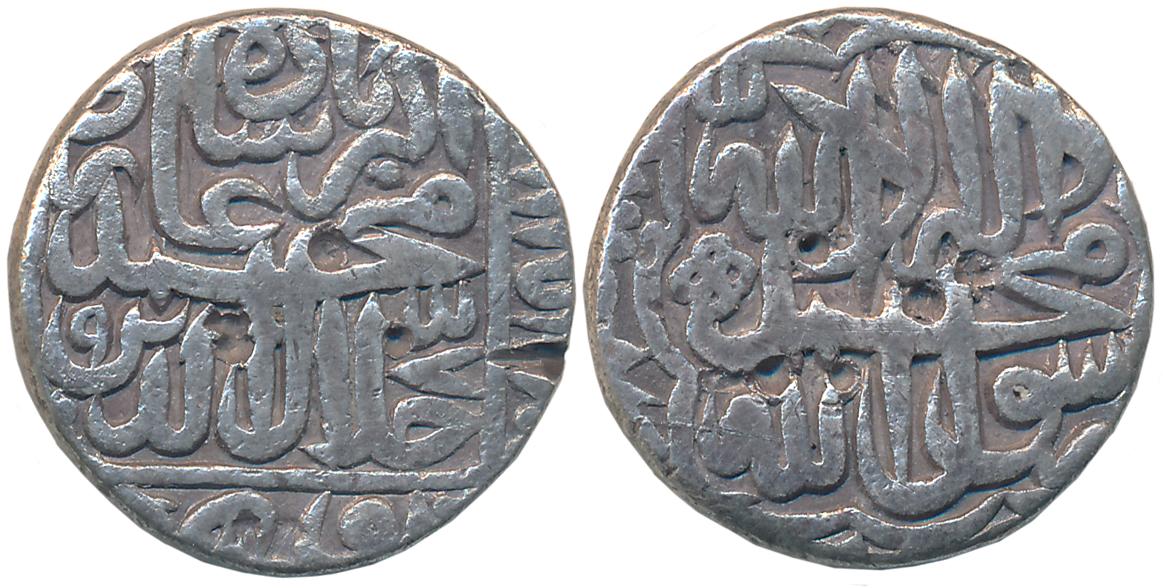 Akbar, Silver Rupee, 10.96g, Bhakkar Mint, AH 984 (KM# 80.6). Very fine.