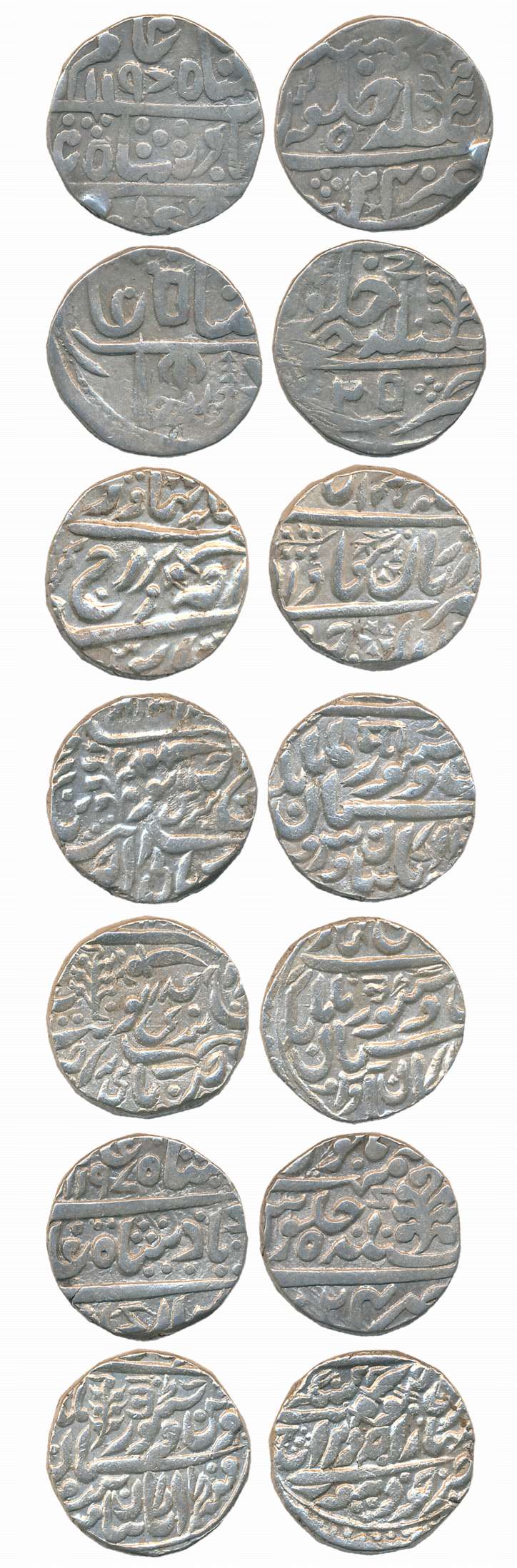 Jodhpur, Silver Rupees (7), various type and dates, all different varieties, interesting m