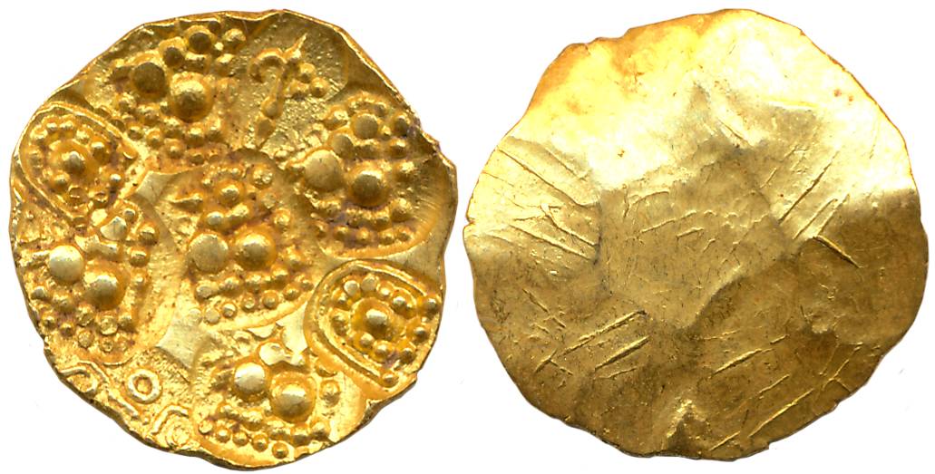 Nolambas of South, Central Karnataka possibly attributed to Iriva Nolamba II, Gold Punch M