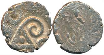 Punch Marked, Attributed to Kuru Janapada, Haryana Region, Silver 1/2 Karshapana, 1.63g, U