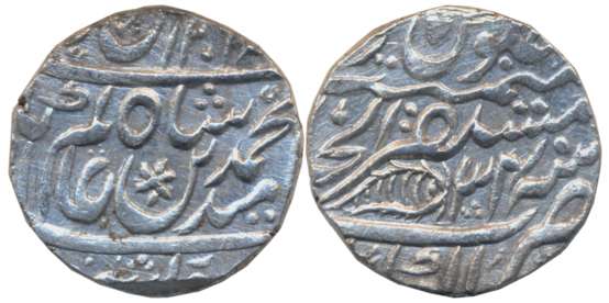 Agra- Akbarabad, Silver Rupee, 11.07g, in the name of Shah Alam II, AH 1206/ RY 34 (M&W# T