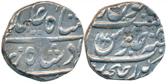 Ganeshpur- Chinchwar, Silver Rupee, 11.31g, in the name of Shah Ali Gohur (Shah Alam II), 