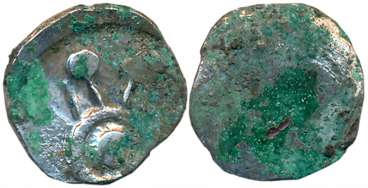 Punch Marked, Attributed to Kuntala Janapada- Wai series, Silver 1/2 Karshapana, 1.62g, Un