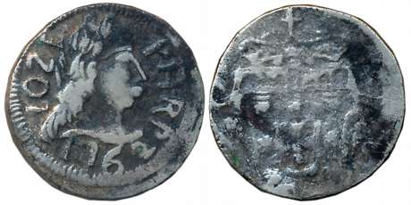 Goa, D. Jose I, Silver Pardao, 5.80g, 1762, Obv: Bust to right, date below, Rev: Crowned a