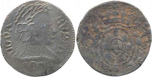Goa, D. Joao P.R., Silver Rupia- 600 Reis, 10.96g, 1809, Obv: Bust to right, date below, R