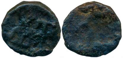 Ancient Khandesh / Tapi Valley, Uninscribed Cast Copper, 2.04g, Uniface, Three arched hill
