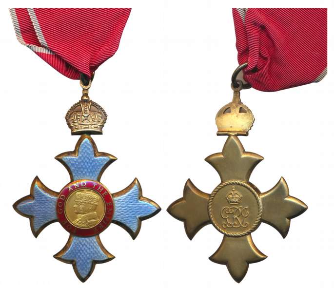 British India, CBE- Commander of the order of the British Empire-civilian issue-2nd type w