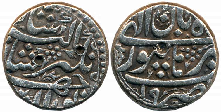 Jahangir, Silver Rupee, 11.35g, Burhanpur Mint, RY 19 (KM# 145.5). Extremely fine.