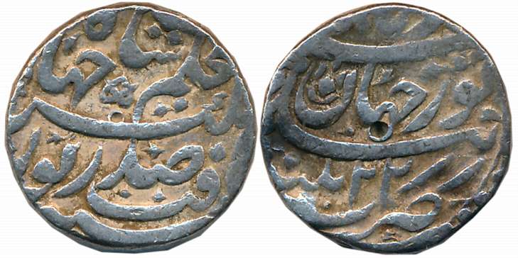 Jahangir, Nurjahan, Silver Rupee, 11.39 g, Patna Mint, RY 22 (KM# 168.5). Very fine, rare.