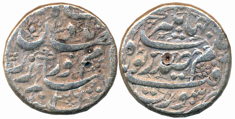 Jahangir, Nurjahan, Silver Rupee, 11.29g, Surat Mint, AH 1036 (KM# 168.6). Very fine.