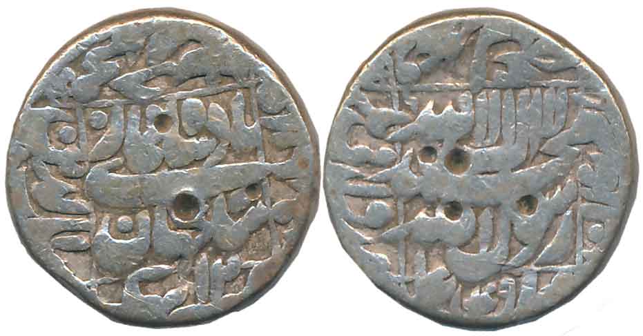 Shah Jahan, Silver Rupee, 10.69g, Bhakkar Mint, RY 12 (KM# 235.7). Fine+.