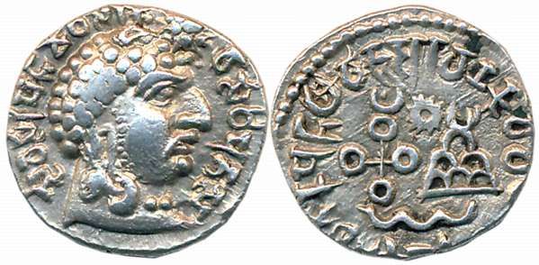 Satavahanas, Vasithiputra Siva Siri Pulumavis, Silver Portrait Drachma, 2.07g, Obv: Bust w