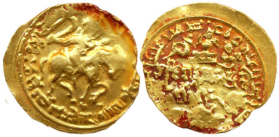Rashtrakutas, Govinda III- 'Prabhutavarsha Pratapavaloka Jagattunga', Gold Dinara, 4.15g, 