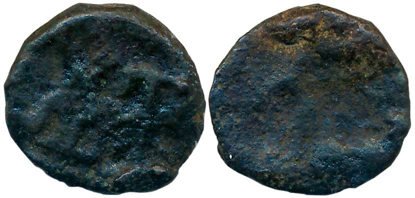 Ancient Khandesh / Tapi Valley, Uninscribed Cast Copper, 2.04g, Uniface, Three arched hill