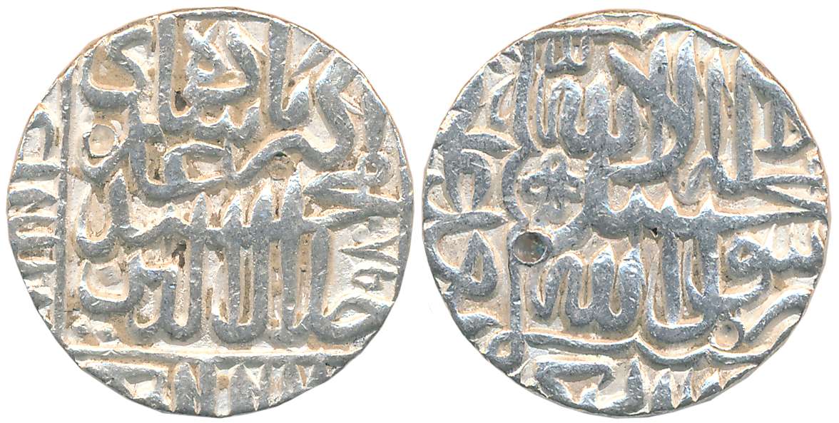 Akbar, Silver Rupee, 11.39g, “Kalima” type, Agra Mint, AH 980 (KM# 80.1A). Very fine.