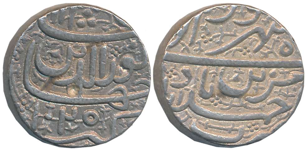Jahangir, Silver Rupee, 11.44g, “Muzaiyan” Couplet, Ahmedabad Mint, AH 1025/ RY 11, Ilahi 