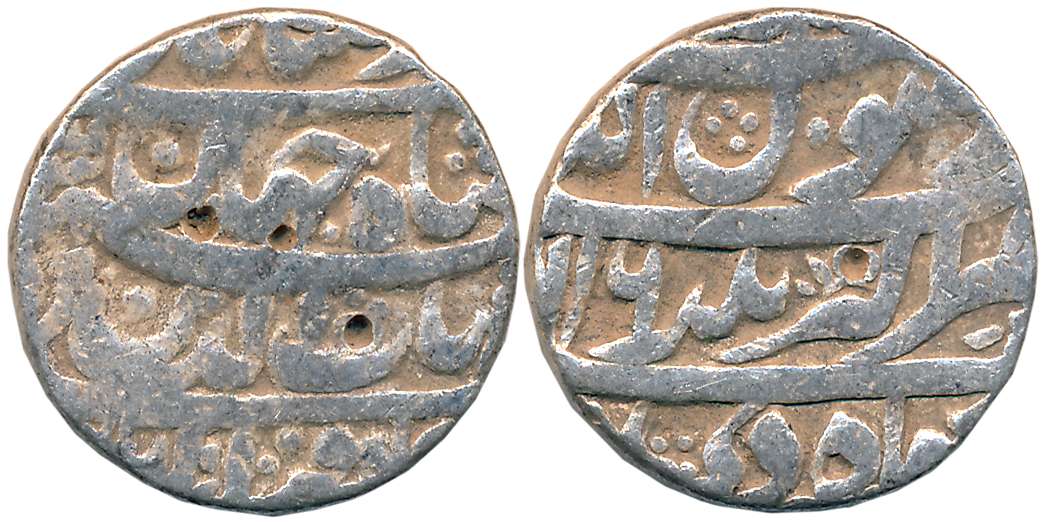 Shah Jahan, Silver Rupee, 11.29g, Akbarnagar Mint, Ilahi Month Di (KM# 224.5). Very fine.