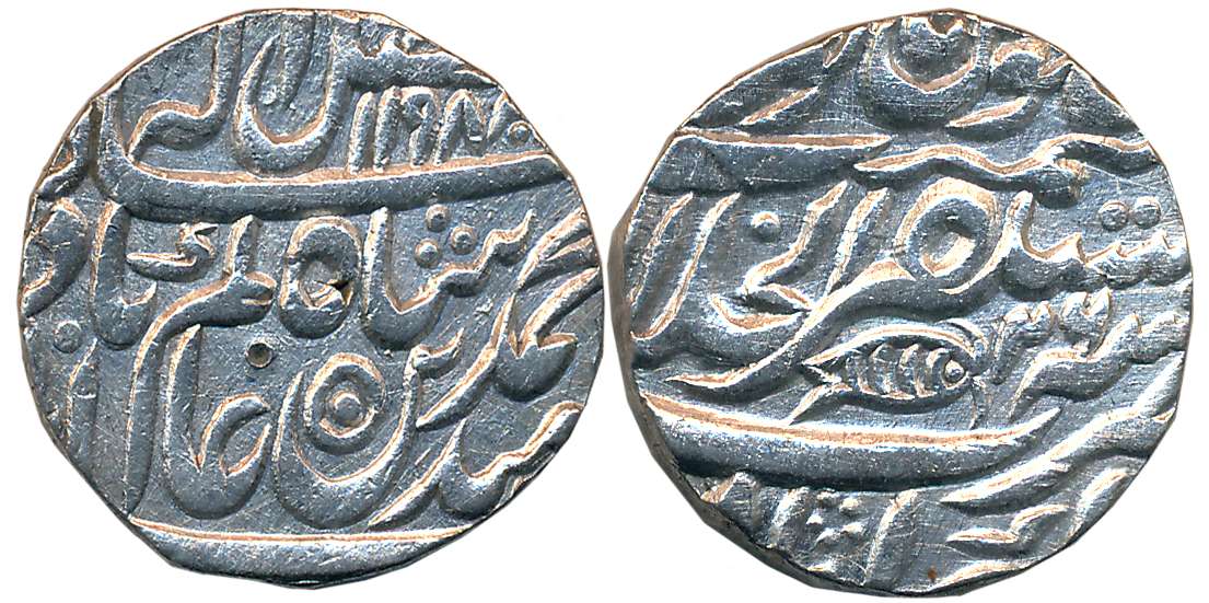 Agra- Akbarabad, Silver Rupee, 11.11g, in the name of Shah Alam II, AH 1198/ RY 26 (M&W# T