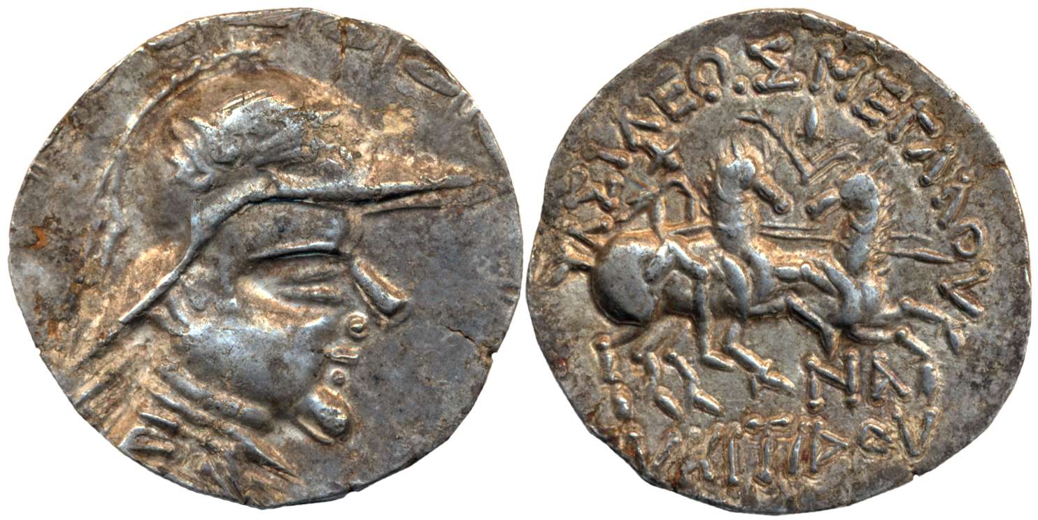 Central Asia and Greater Gandhara, Scythian Nomads / Yueh-Chihin, Silver Tetradrachm,12.83