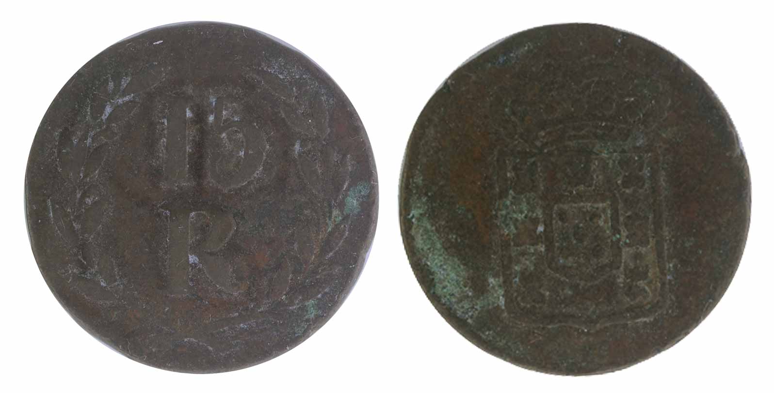 Goa, Maria II, Copper, 15 Reis, ND (KM# 263). Very Fine+, Scarce.