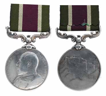 Edward VII, Tibet Medal, Silver, bust of the Emperor on obv. Awarded to 291 Dvr. Moula Bux