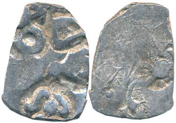 Punch Marked, Attributed to Kosala Janapada, Silver Karshapana, 2.68g, Four symbol type, O