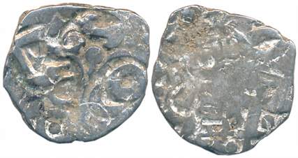 Punch Marked, Attributed to Kosala Janapada, Silver Karshapana, 2.55g, Four symbol type, O