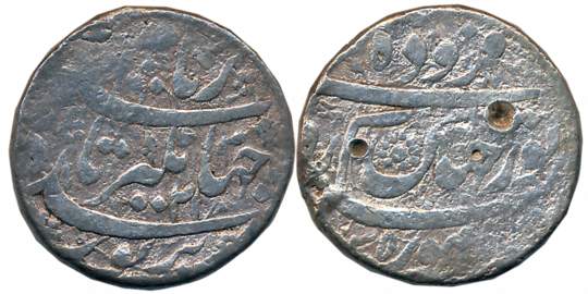 Jahangir, Nurjahan, Silver Rupee, 11.34g, “Fuzdoh” couplet, Lahore Mint, AH 1035/ RY 21 (K