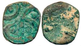 Punch Marked, Attributed to Kuru Janapada, Haryana Region, Silver 1/2 Karshapana, 1.59g, U