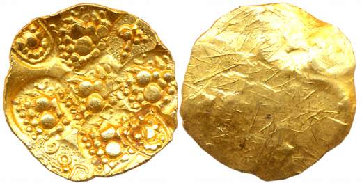 Nolambas of South, Central Karnataka possibly attributed to Iriva Nolamba II, Gold Punch M