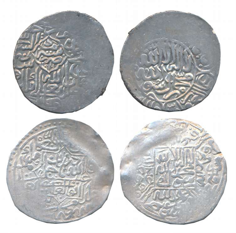 Shaybanid dynasty, Silver Shahrukhis (2), 5.12g, 4.63g, Abu al-Fath Muhammad Shaybani, Shi
