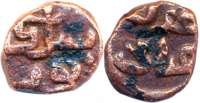 Tughluq Shah, Copper Adli- 1/2 Paika, 2.94g, Sultanpur (Warangal) Mint (G&G# D317). Very f