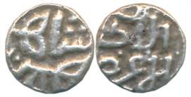Ala al din Bahaman Shah, Silver 1/12 Tanka, 0.90g, Obv: “al sultan al azam ala al-duniya w