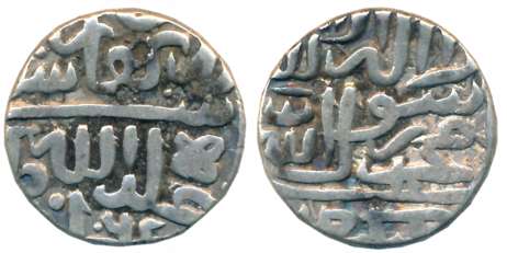 Baz Bahadur, Silver Tanka, 6.96g, AH 967 (G&G# M241). Very fine+, rare.