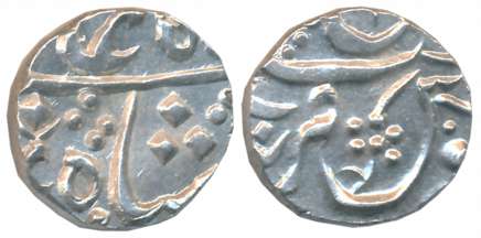 Chandor- Jaaffarabad, Silver 1/2 Rupee, 5.59g, in the name of Shah Alam II (KM# 412). Extr