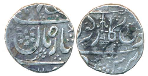 Torgal, Silver Rupee, 11.08g, “Badshah-i-zaman” couplet, in the name of Muhammad Shah, inv