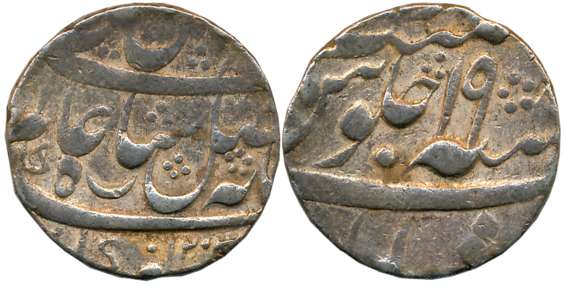 Murshidabad, Silver Rupee, 11.59g, in the name of Shah Alam II, AH 1203/ RY 19 (KM#84.2). 