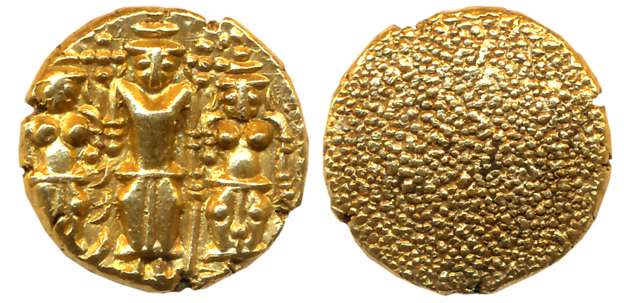 Swami Pagoda Gold, 3.45g, Lord Tirupati Balaji in the centre with his consorts Shri Devi a