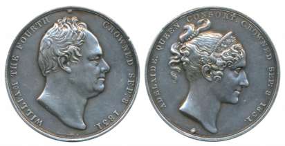 Great Britain, William IV Official Coronation, Silver Medal, 17.99g, 1831, struck by the R
