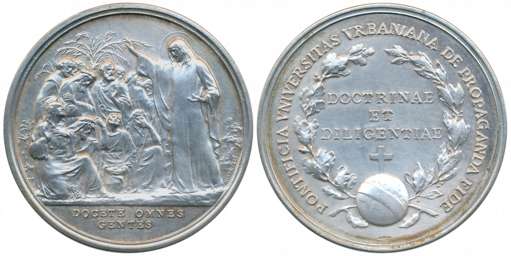 Italy Rome, Silver Medal, 48.47g, Obv: Christ Preaching to the Apostles, Rev: "Pontificia 