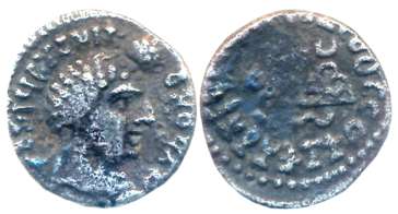 Satavahanas, Vasithiputra Siva Siri Pulumavis, Silver Portrait Drachma, 1.26g, Obv: Bust w