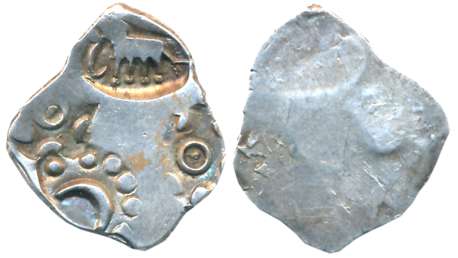 Punch Marked, Attributed to Vidarbha Janapada, Silver, 1.74g, Painganga River Basin, Unifa