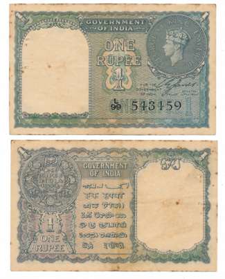 George VI, Rupee 1, 1940, Type 4.1, Signed C.E. Jones, Prefix L/99, Serial number in Black