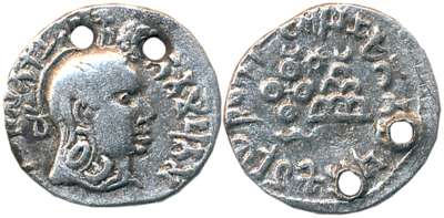Satavahanas, Gautamiputra Siri Yajna Satakarni, Silver Drachma, 1.77g, Portrait type, Obv: