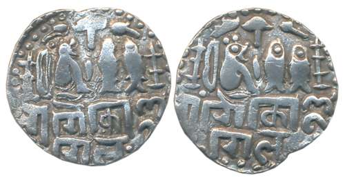 Imperial Cholas, Rajendra Chola I, Base Gold Kahavanu, 4.27g, Within border of dots, under