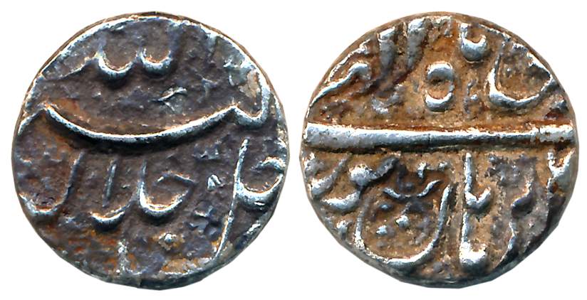 Akbar, Silver 1/2 Rupee, 5.65g, “Jalalahu” type, Burhanpur Mint (KM# 66.6). Complete Mint 