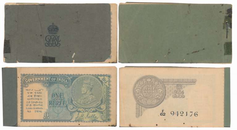 George V, Rupee 1 (20), 2nd issue, 1935, Type 3.2, Signed J W Kelly, Prefix F/62 (R IPM# 3