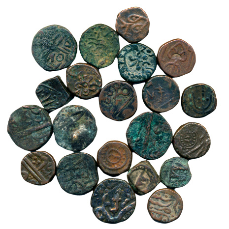 Copper (21), Mix State & types. Fine to very fine. 21 coins.