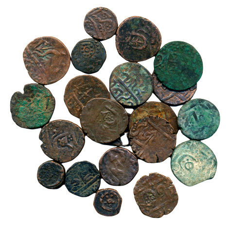 Copper (21), Mix State & types. Fine to very fine. 21 coins.
